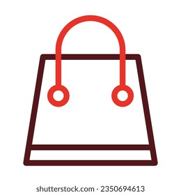 Grocery Bag Thick Line Two Color Icons For Personal And Commercial Use.
