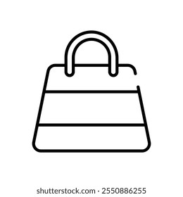 Grocery Bag vector icon stock illustration