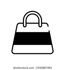 Grocery Bag vector icon stock illustration