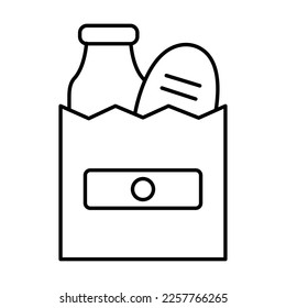 grocery bag Vector Icon  which can easily modify or edit

