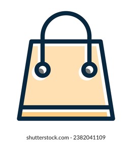 Grocery Bag Vector Thick Line Filled Dark Colors Icons For Personal And Commercial Use.
