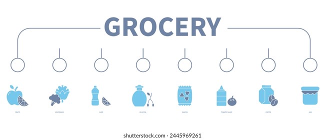 Grocery banner web icon vector illustration concept
