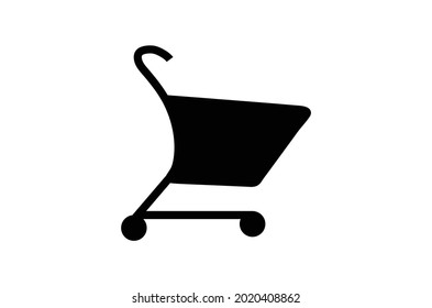grocery basket flat icon, cart icon design vector template