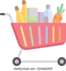 Einkaufswagen-Vektorkonzept auf weißem Hintergrund. einzelne Illustrationssymbol