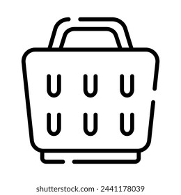 Grocery cart vector icon in flat style. Shopping item on isolated background. EPS10
