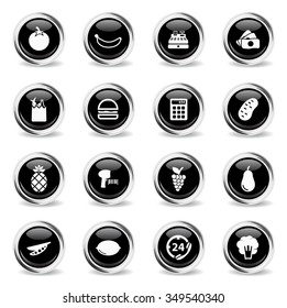 Grocery chrome icons for web