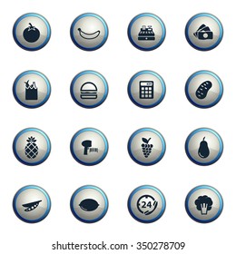 Grocery chrome icons for web