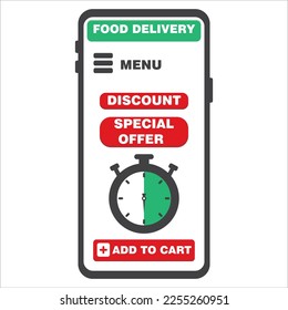 Vector de aplicación de entrega de productos agrícolas, ilustración