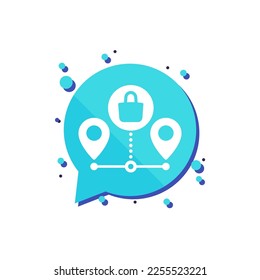 grocery delivery vector icon with a shopping bag