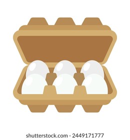 Grocery Food simple objects. Egg vector cartoon flat icon