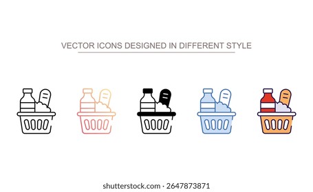 Grocery icon design with white background stock illustration