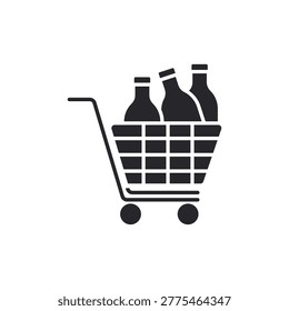 grocery icons outline and Flat Style,transparent background