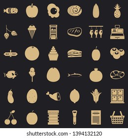 Grocery icons set. Simple style of 36 grocery vector icons for web for any design