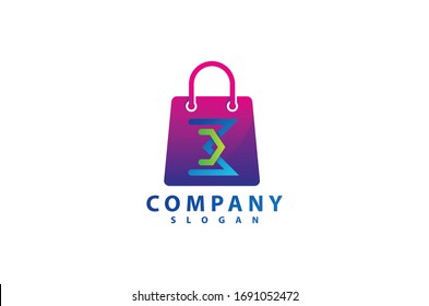 vectorial de diseño del logotipo de la carta de compra