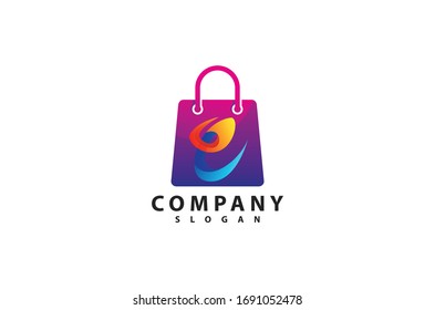 grocery letter logo design vector
