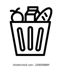 grocery line icon illustration vector graphic