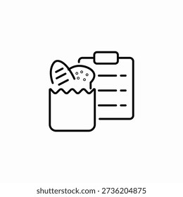 grocery list icon sign vector