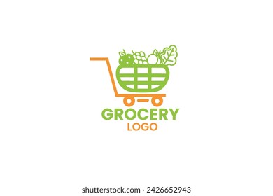   grocery logo design template vector  