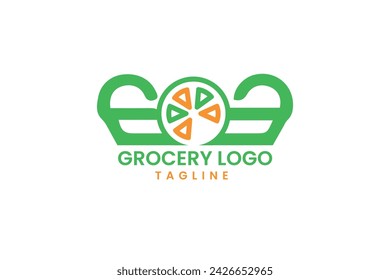   grocery logo design template vector  