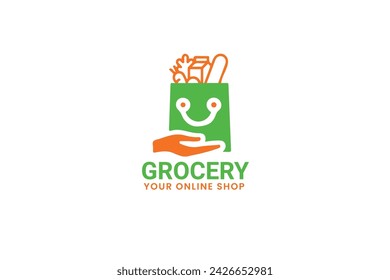   grocery logo design template vector  