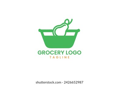   grocery logo design template vector  