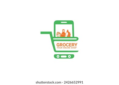   grocery logo design template vector  