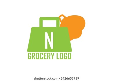 grocery logo design template vector 