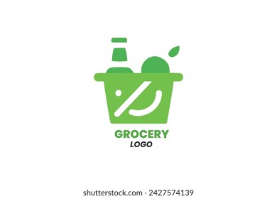 grocery logo design template vector 