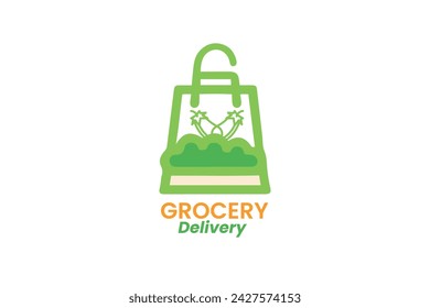 grocery logo design template vector 