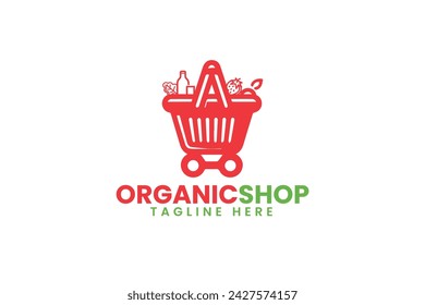 grocery logo design template vector 