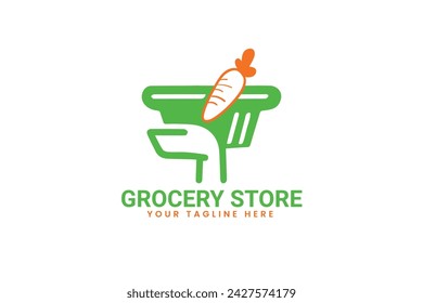 grocery logo design template vector 