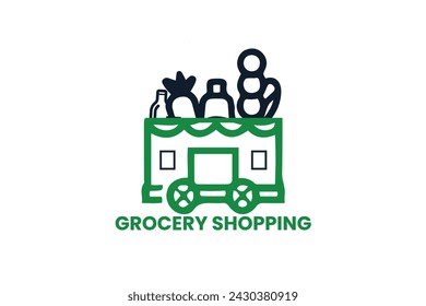 grocery logo design template vector