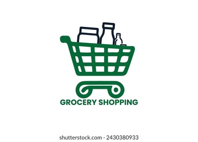 grocery logo design template vector