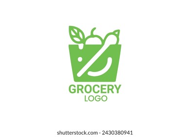 grocery logo design template vector