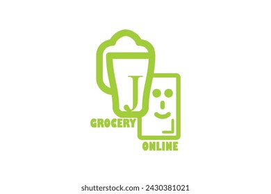 grocery logo design template vector