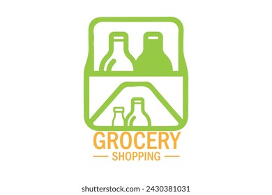 grocery logo design template vector