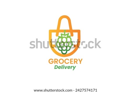 grocery logo design template vector 