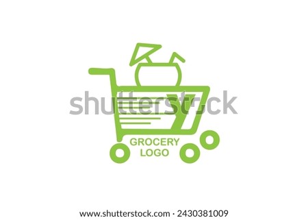 grocery logo design template vector