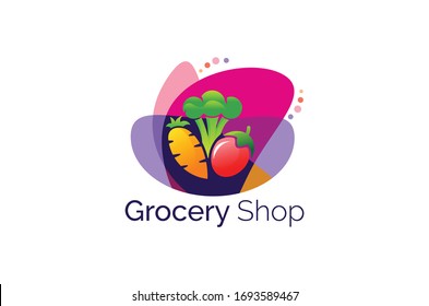 grocery logo design  vector template