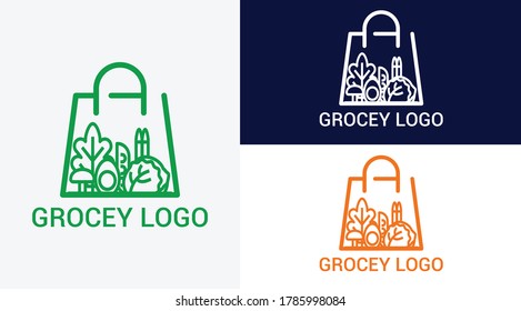 Grocery Logo, Logo Design Vector Template, Grocery Icon