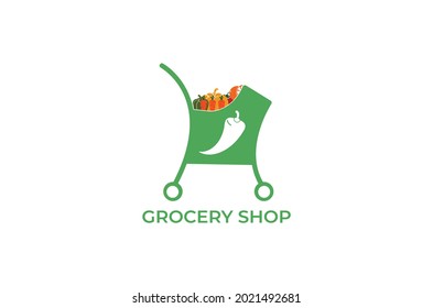 grocery logo design vector template