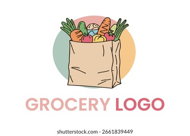 Grocery Logo Design Vector Template