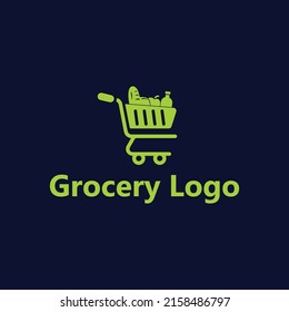 Grocery logo, eCommerce logo, Shop logo, Logo design template.