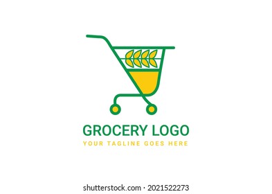 Grocery Logo Vector Template Design Eco Stock Vector (Royalty Free ...