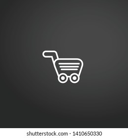 Grocery Push Cart vector icon. Grocery Push Cart concept stroke symbol design. Thin graphic elements vector illustration, outline pattern for your web site design, logo, UI. EPS 10.