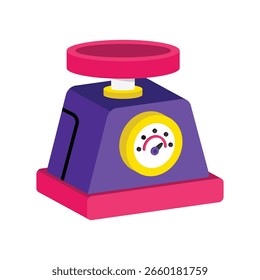 Icono de estilo de Vector de la escala de comestibles. Archivo Eps 10