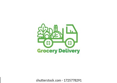 Grocery shop delivery logo design