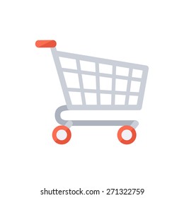 Grocery Shopping Cart. Isolated Icon Pictogram. Eps 10 Vector Illustration.