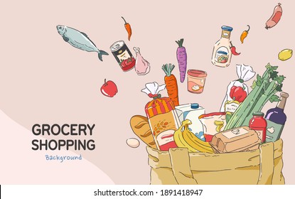 grocery vector free download