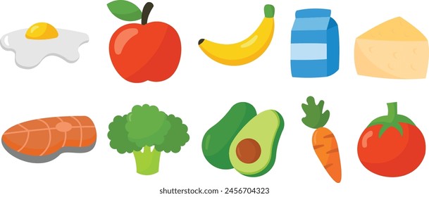 Grocery shopping element Vector Art